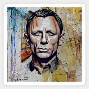 Portrait of Daniel Craig Sticker